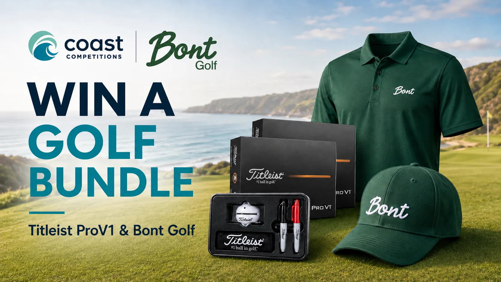 Coast Competitions x Bont Golf — Win a Titleist Pro V1 and Bont Golf bundle